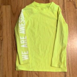 Rockets of Awesome - RashGuard - Yellow/White - Boy’s Size 6/7 - Swimwear